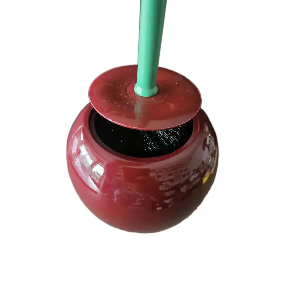 New Funny Red Cherry W/ Stem Fruit Toilet Bowl Brush & Holder Set Bathroom